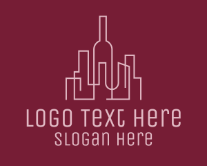 Bottle Shop - Wine Bottle City logo design