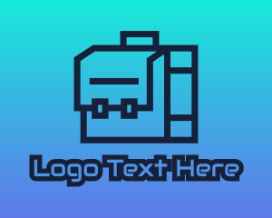 Geometric - Geometric Briefcase Outline logo design