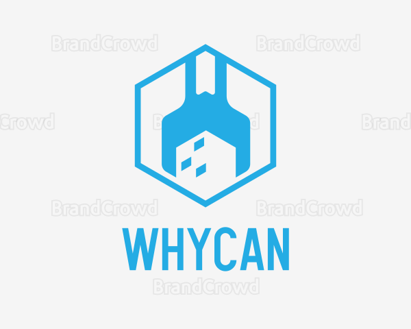 Wrench Building Hexagon Logo