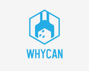 Wrench Building Hexagon Logo