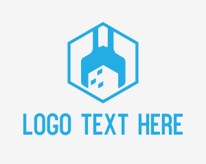 Wrench Building Hexagon Logo