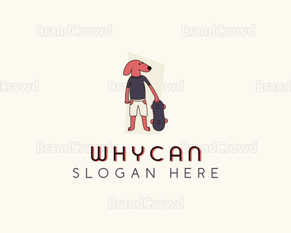 Skateboard Pet Dog Logo