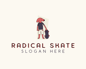 Skateboard - Skateboard Pet Dog logo design