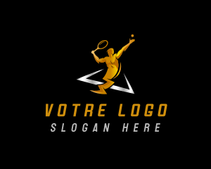 League - Lightning  Athlete Tennis logo design