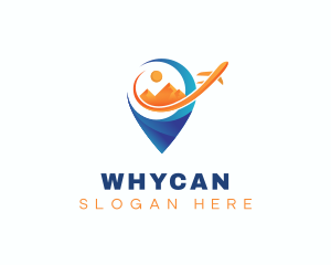 Soar - Pin Plane Vacation logo design