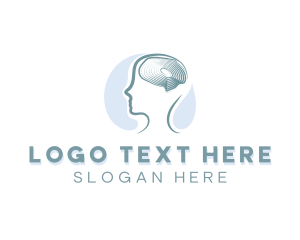 Brain - Psychology Mental Health Counseling logo design