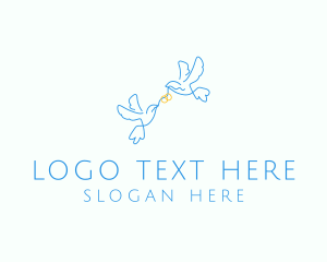 Ring - Wedding Dove Ring logo design