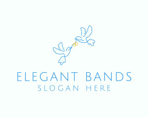 Wedding Dove Ring  logo design