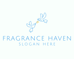 Wedding Dove Ring  logo design