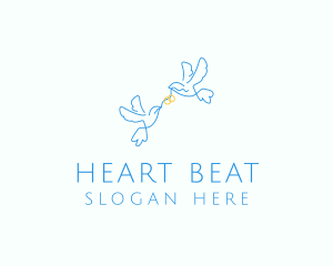 Wedding Dove Ring  logo design