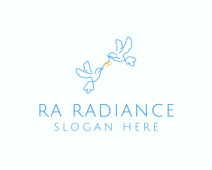 Wedding Dove Ring  logo design