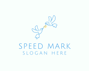 Wedding Dove Ring  logo design