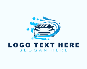 Water - Car Splash Automotive logo design