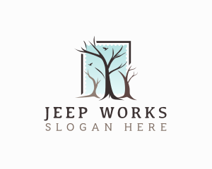 Landscaping Tree Branch logo design