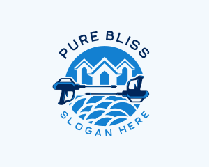 Pressure Washer Cleaning logo design