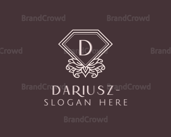 Diamond Floral Shield Logo