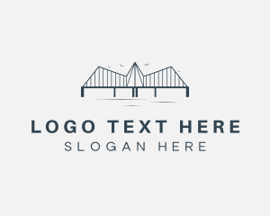 Landmark - Bridge Tourist Landmark logo design