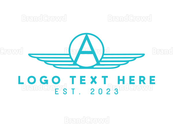 Aviation Modern Wing Letter A Logo