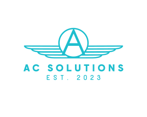 Aviation Modern Wing Letter A logo design