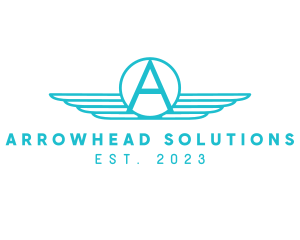 Aviation Modern Wing Letter A logo design