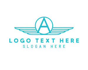 Aviation Modern Wing Letter A Logo