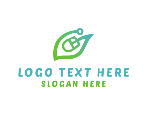 Online - Natural Eco Mouse logo design