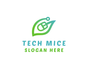 Natural Eco Mouse logo design