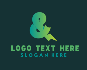 Ligature - Bold Ampersand Font logo design