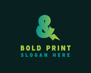 Bold Ampersand Font logo design