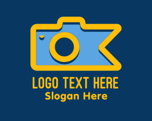 Vlog - Bookmark Camera Photo logo design