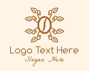 Brown - Coffee Leaf Sprout logo design