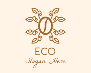 Cocoa - Coffee Leaf Sprout logo design