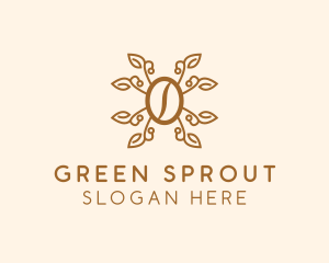 Coffee Leaf Sprout logo design