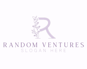 Floral Boutique Letter R logo design