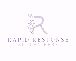 Floral Boutique Letter R logo design