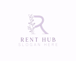 Floral Boutique Letter R logo design