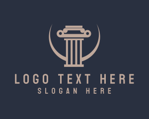 Beige - Contractor Building Column logo design