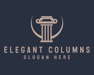 Contractor Building Column logo design