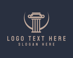 E Commerce - Contractor Building Column logo design