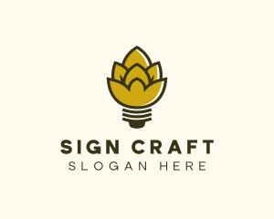 Malt Lightbulb Craft Distillery logo design