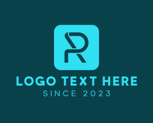 Digital Cyber Firm Letter R  logo design