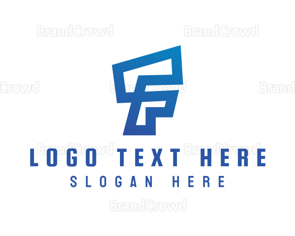 Futuristic F Outline Logo