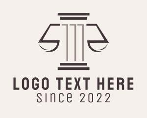 Court - Pillar Scale Legal Service logo design