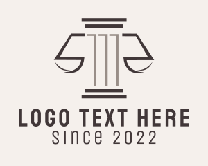 Law Enforcer - Pillar Scale Legal Service logo design