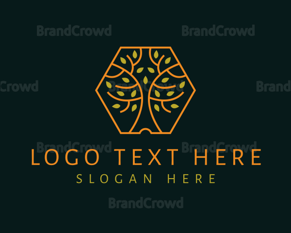 Gold Forest Tree Logo