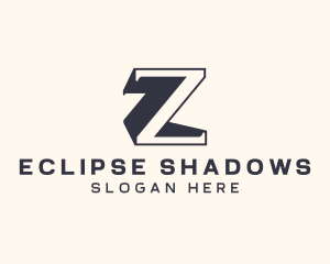 Shadow - Outline Shadow Letter Z logo design