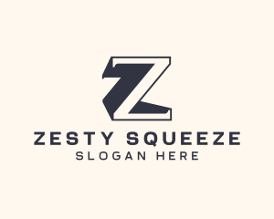 Outline Shadow Letter Z logo design