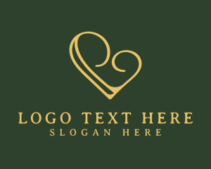 Meeting - Luxury Golden Heart logo design