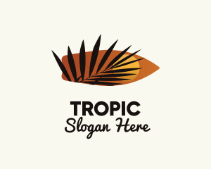 Tropical Sunset Surfboard logo design