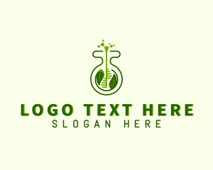 Biology - Agriculture Biotech Flask logo design
